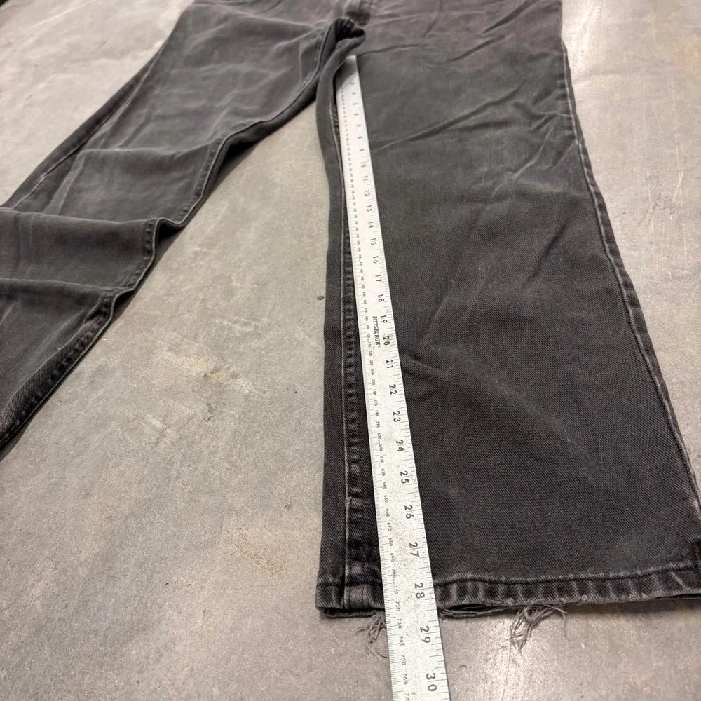 Vintage Lee Faded Black Baggy Wide Leg Jeans Mens W40 L29 Grunge Distressed Y2K